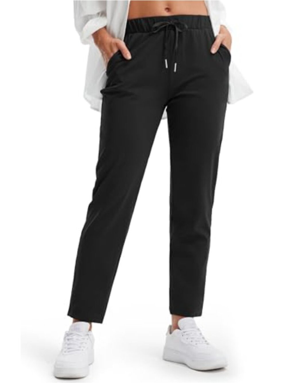 Women's 7/8 Joggers Golf Pants Work Casual Drawstring Ankle Sweatpants